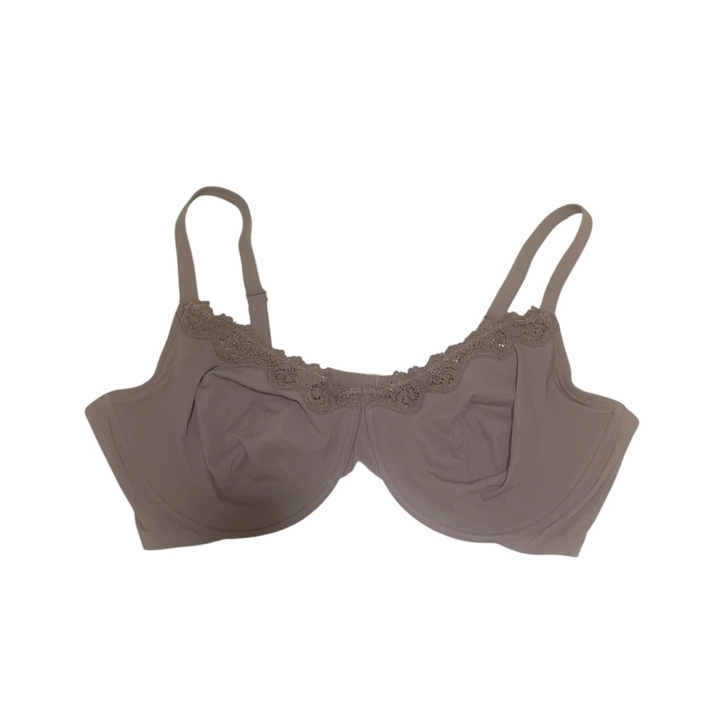Skims Fits Everybody‎ Unlined Underwire Bra Lace Trim Cocoa Brown 46DD NEW